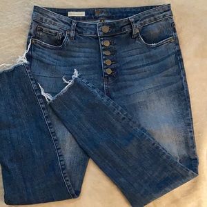 High Rise Ankle Skinny Jeans